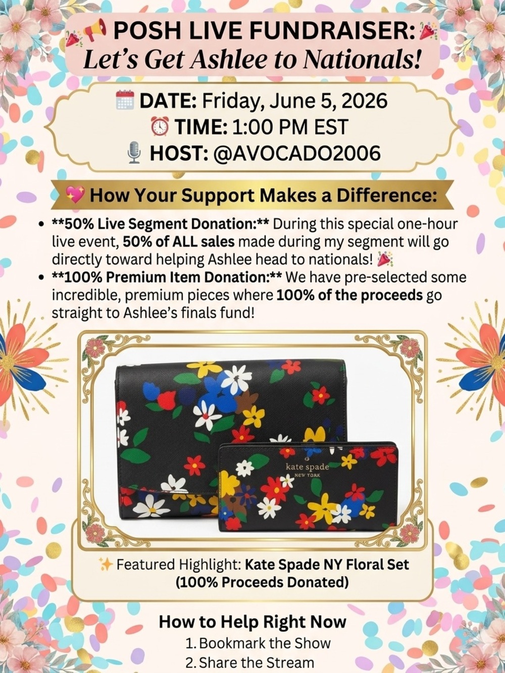 Fundraiser for Ashley @Avocado2006 June 5Th Let’s Get Together Collaboration